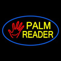 Palm Reader Logo Blue Oval Neontábla