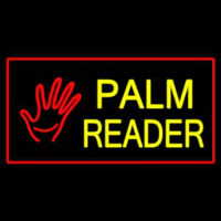 Palm Reader Logo Red Rectangle Neontábla