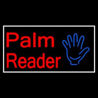 Palm Reader White Border Neontábla