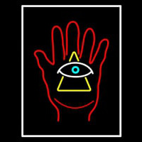 Palm With Eye Pyramid Neontábla