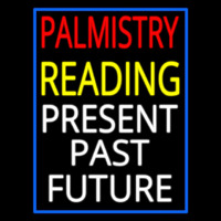 Palmistry Reading Blue Border Neontábla