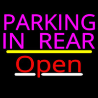 Parking In Rear Open Yellow Line Neontábla