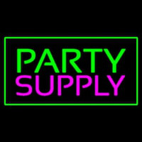 Party Supply Green Rectangle Neontábla