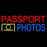 Passport Photos Block Logo Neontábla