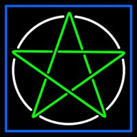 Pentacle With Border Neontábla