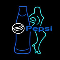 Pepsi Bar With Bottle And Girl Neontábla