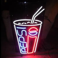 Pepsi Soda Pop Üveg Sör Kocsma Nyitva Neontábla