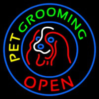 Pet Grooming Open Block Neontábla
