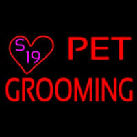 Pet Grooming With Heart Neontábla