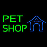 Pet Shop With Blue Logo Neontábla