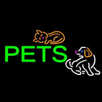 Pets With Colorful Logo Neontábla
