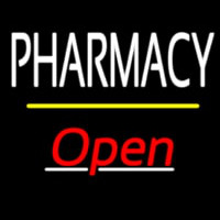 Pharmacy Open Yellow Line Neontábla