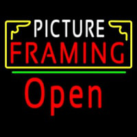 Picture Framing With Frame Open 2 Logo Neontábla