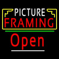 Picture Framing With Frame Open 3 Logo Neontábla