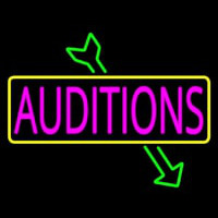 Pink Auditions Green Arrow Neontábla