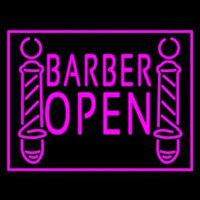 Pink Barber Open Neontábla