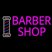 Pink Barber Shop With Logo Neontábla