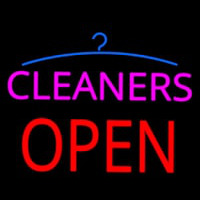 Pink Cleaners Block Open Neontábla