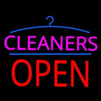 Pink Cleaners Block Red Open Logo Neontábla