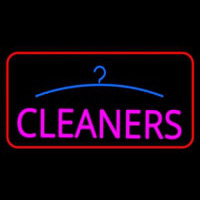 Pink Cleaners Logo Red Border Neontábla