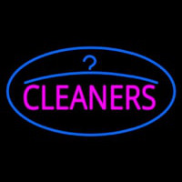 Pink Cleaners Oval Blue Logo Neontábla