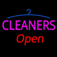 Pink Cleaners Red Open Logo Neontábla