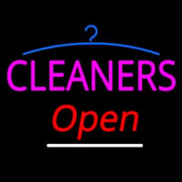 Pink Cleaners Slant Open Logo Neontábla