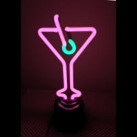 Pink Cocktail Desktop Neontábla