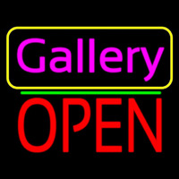 Pink Cursive Gallery With Open 1 Neontábla