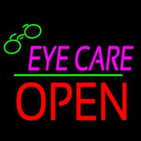 Pink Eye Care Logo Block Open Green Line Neontábla