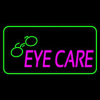 Pink Eye Care Logo Green Border Neontábla