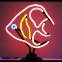 Pink Fish Desktop Neontábla