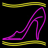 Pink High Heel With Line Neontábla