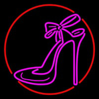 Pink High Heels With Ribbon Neontábla