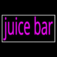 Pink Juice Bar With White Border Neontábla