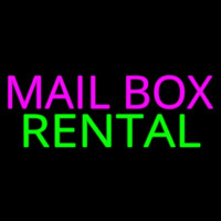 Pink Mailbo  Green Rental Block Neontábla