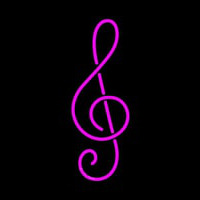 Pink Music Note Neontábla