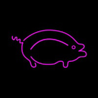 Pink Pig Logo Neontábla