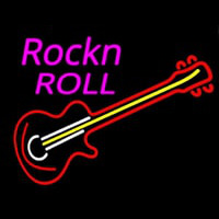 Pink Rock N Roll Guitar Neontábla
