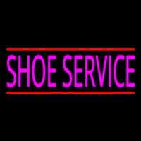 Pink Shoe Service With Line Neontábla