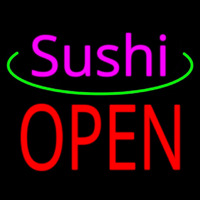 Pink Sushi Red Open Neontábla