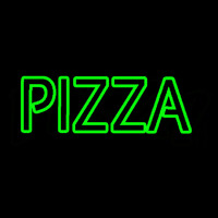 Pizza In Green Dbl Stroke Neontábla