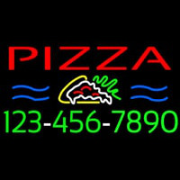 Pizza With Phone Number Neontábla