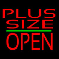 Plus Size Block Open Green Line Neontábla