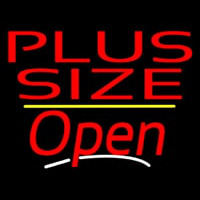 Plus Size Open Yellow Line Neontábla