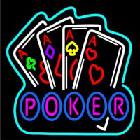 Poker Game 4 Aces Black Neontábla