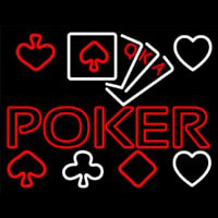 Poker With Cards Neontábla