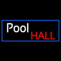 Pool Hall With Blue Border Neontábla