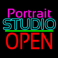 Portrait Studio Open 1 Neontábla