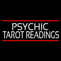 Psychic Tarot Readings Block With Red Line Neontábla